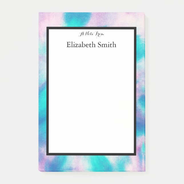 Personalised Elegant Watercolor Post-it Notes (Front)