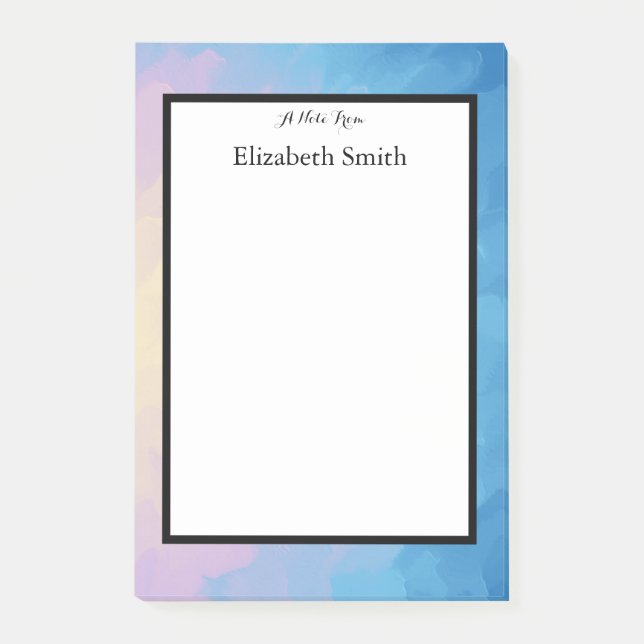 Personalised Elegant Watercolor Post-it Notes (Front)