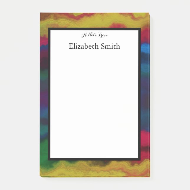 Personalised Elegant Watercolor Post-it Notes (Front)