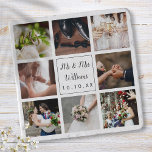 Personalised Elegant Wedding Day Photo Collage Trivet<br><div class="desc">Personalise with your eight favourite wedding photos,  name and special date to create a unique photo collage,  memory and gift. Designed by Thisisnotme©</div>