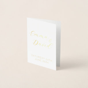 Personalised Elegant Wedding Foil Card