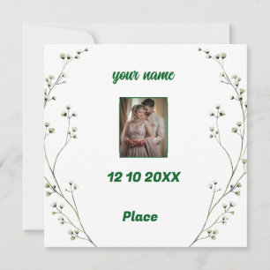 Personalised Elegant Wedding Invitation 
