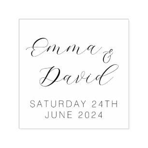 Personalised Elegant Wedding Self-inking Stamp