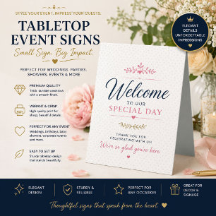 Personalised Elegant Wedding Table Sign