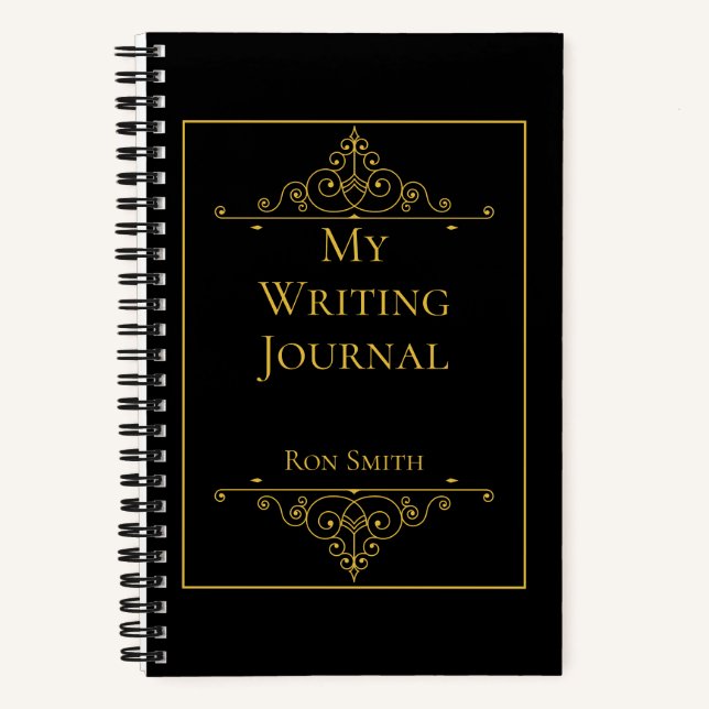 Personalised Elegant Writing Journal for Authors (Front)