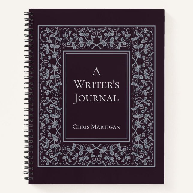 Personalised Elegant Writing Notebook for Authors (Front)