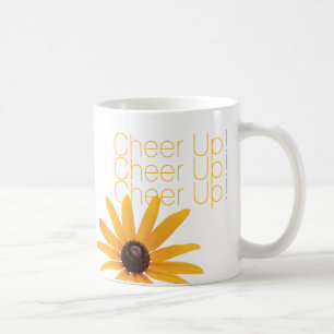 Personalised Elegant Yellow Flower Cheer Up  Coffee Mug