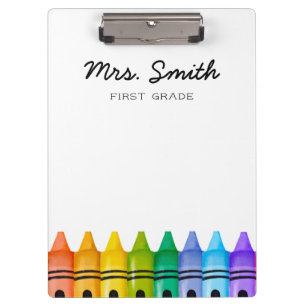 Personalised Elementary Primary Teacher Name Clipboard