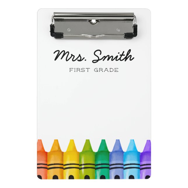 Personalised Elementary Primary Teacher Name Mini Clipboard (Front)