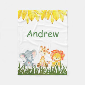 Personalised Elephant  Children's Fleece Blanket