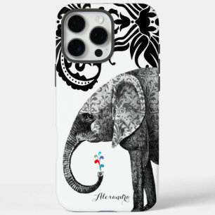 Personalised Elephant Damask  iPhone 16 Pro Max Case