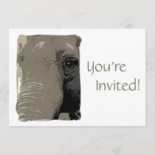 Personalised Elephant Day at the Zoo Party Invitation