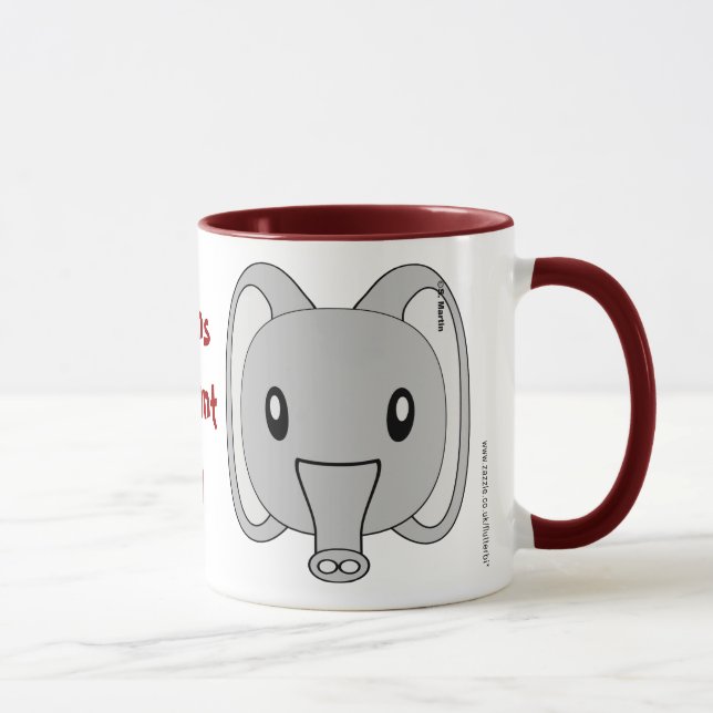 Personalised Elephant Mug (Right)