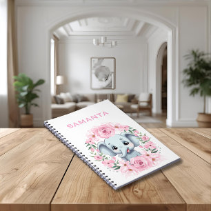 Personalised Elephant Notebook