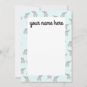 Personalised Elephant Notecards