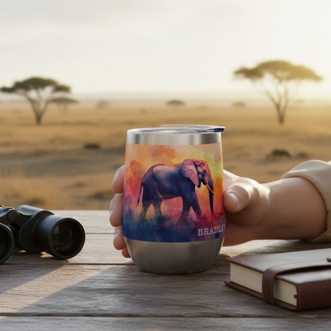 Personalised Elephant Sunset Safari Gift (Creator Uploaded)