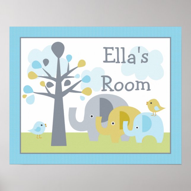 Personalised "Elephant Trunks of Love" Poster (Front)