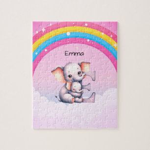 Personalised Elephants sitting on clouds puzzle