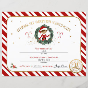 Personalised Elf Adoption Certificate