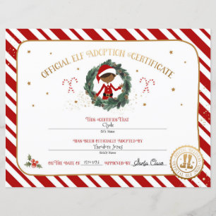 Personalised Elf Adoption Certificate