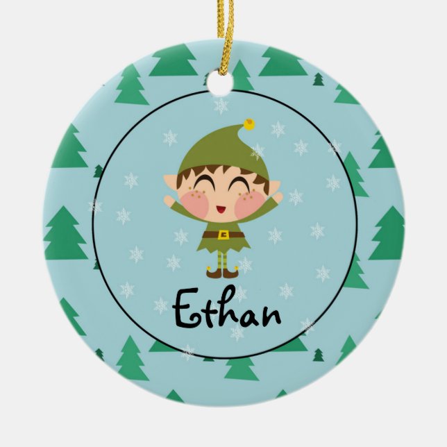 Personalised Elf Ornament (Front)