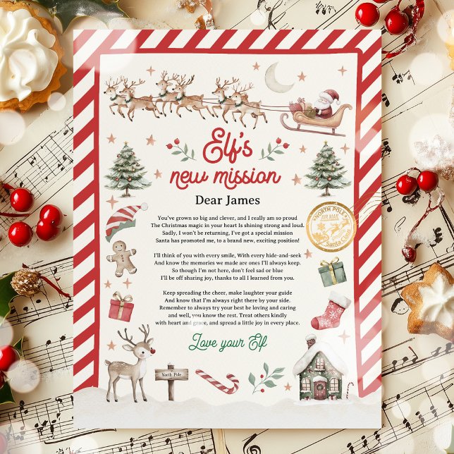Personalised Elf Retirement Letter Goodbye Elf (Creator Uploaded)