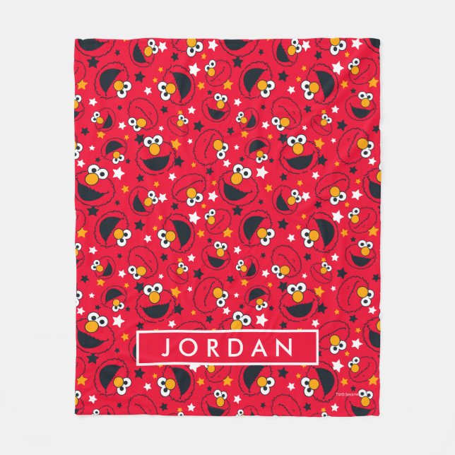 Personalised Elmo | So Silly Star Pattern Fleece Blanket (Front)