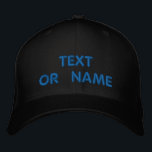 Personalised Embroidered Baseball Hats Template<br><div class="desc">Choose Fonts and Colour - Desgn Your Own Easy Personalised Promotional Embroidered Baseball Caps with Custom Text - Add Your Text - Name - Company / Number / Letter / Slogan - Tagline / or Website , Phone , E-mail , Social Media Handle / More - Choose Your Colour /...</div>