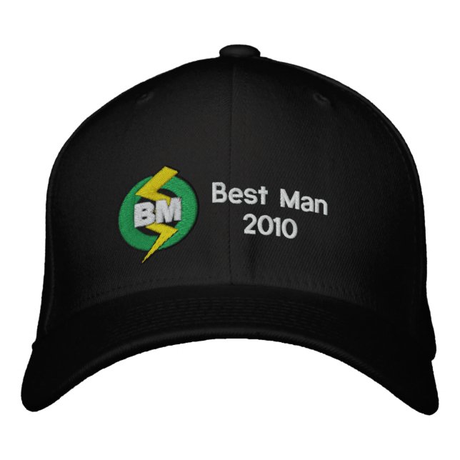 Personalised, Embroidered Best Man Hat (Front)