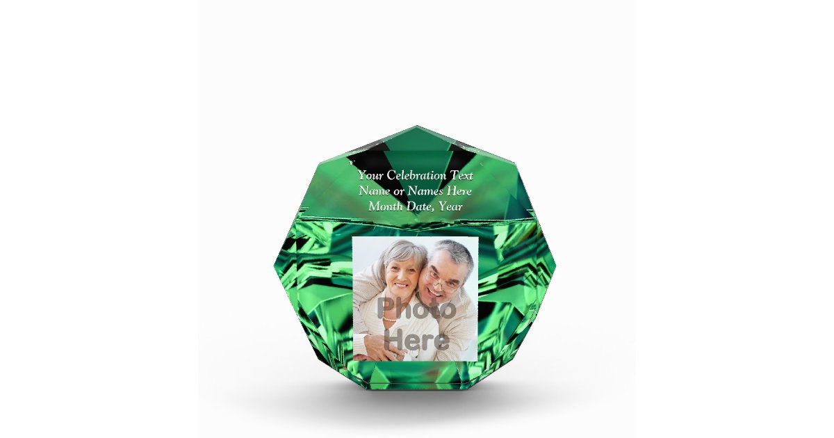 Emerald Anniversary Gifts
 Personalised Emerald Anniversary Gift Ideas