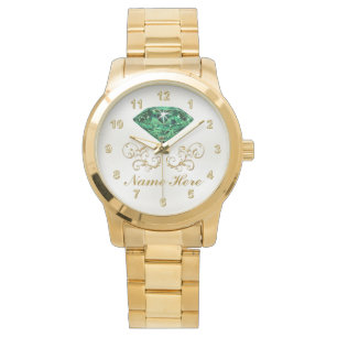 Personalised Emerald Watch for Her