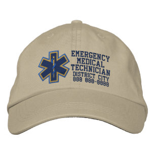 Personalised Emergency Medical Technician Embroidered Hat