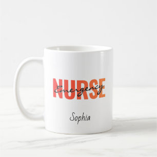 Personalised Emergency Nurse Name Coffee Mug