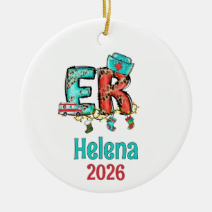Personalised Emergency Nurse Ornament, ER Ornament