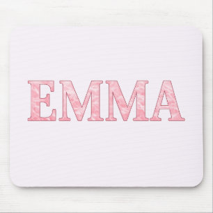 Personalised EMMA Pink Marble Mouse Mat