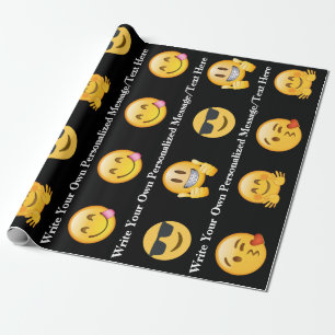 Personalised Emoji Text/Message Wrapping Paper