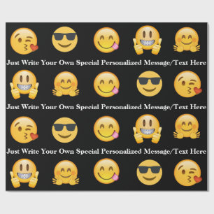 Personalised Emoji Text/Message Wrapping Paper