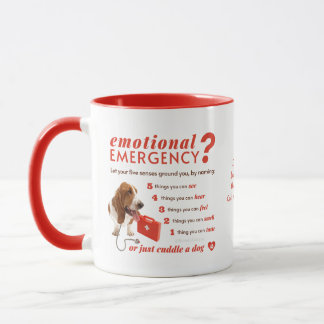 Personalised Emotional First Aid - Bassett Dog  Mug