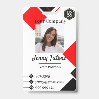 Personalised Employee Logo & Photo ID Badge