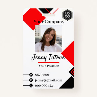 Personalised Employee Logo & Photo ID Badge