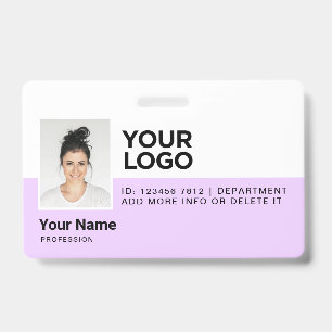 Personalised Employee Modern Photo ID Security Badge