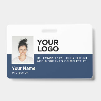 Personalised Employee Modern Photo ID Security Badge