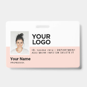 Personalised Employee Modern Photo ID Security Badge