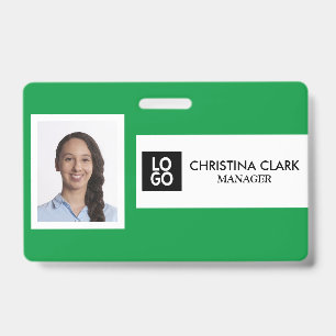 Personalised Employee Name Business ID Photo Logo Badge