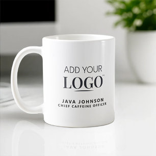 Personalised Employee Name & Position Company Logo Coffee Mug