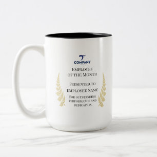 Personalised Employee of the Month 15oz Corporate  Two-Tone Coffee Mug