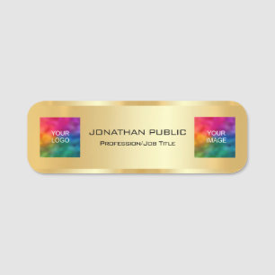 Personalised Employee Photo Business Logo Here Name Tag
