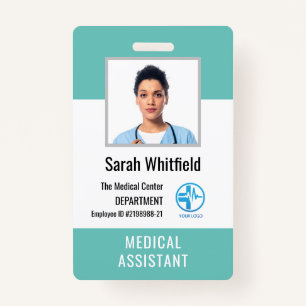 Personalised Employee Photo & Hospital Logo ID ID Badge