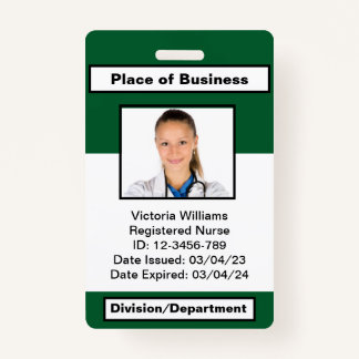 Personalised Employee Photo ID Badge