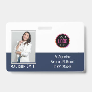 Personalised Employee Photo ID Company Security Ba Badge